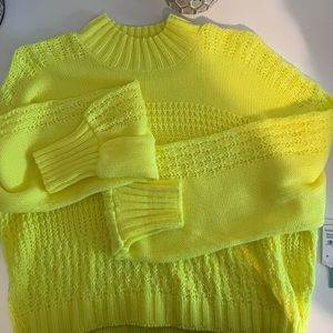 ABOUND GREEN LIMECREAM SWEATER